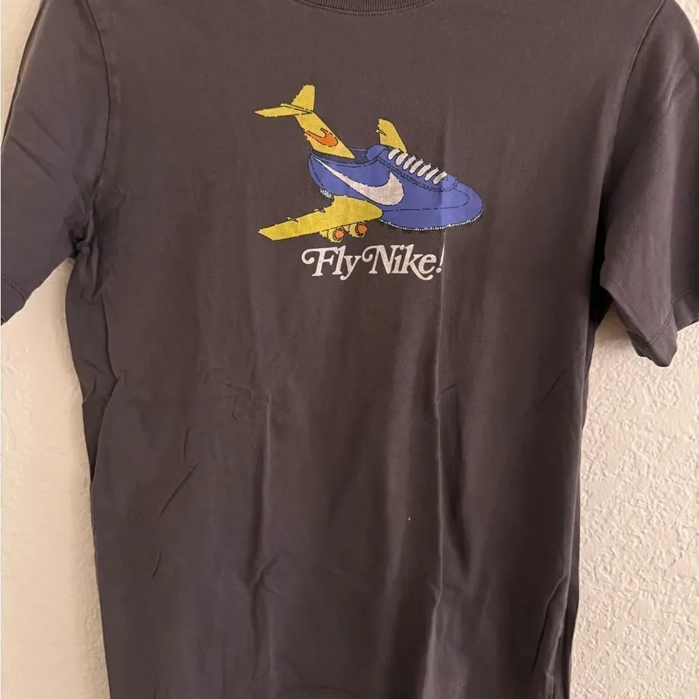 Nike Graphic Tee with Airplane Design Youth